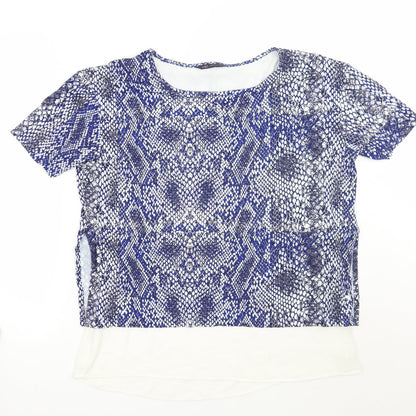 Womens UK Size 12 Marks and Spencer Blue Basic T-Shirt