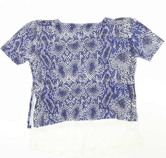 Womens UK Size 12 Marks and Spencer Blue Basic T-Shirt