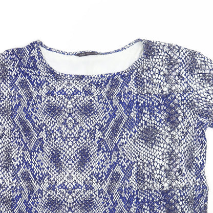 Womens UK Size 12 Marks and Spencer Blue Basic T-Shirt