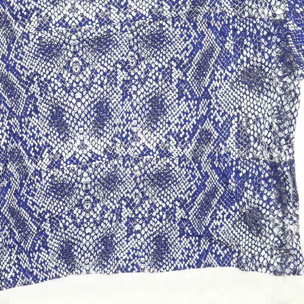 Womens UK Size 12 Marks and Spencer Blue Basic T-Shirt