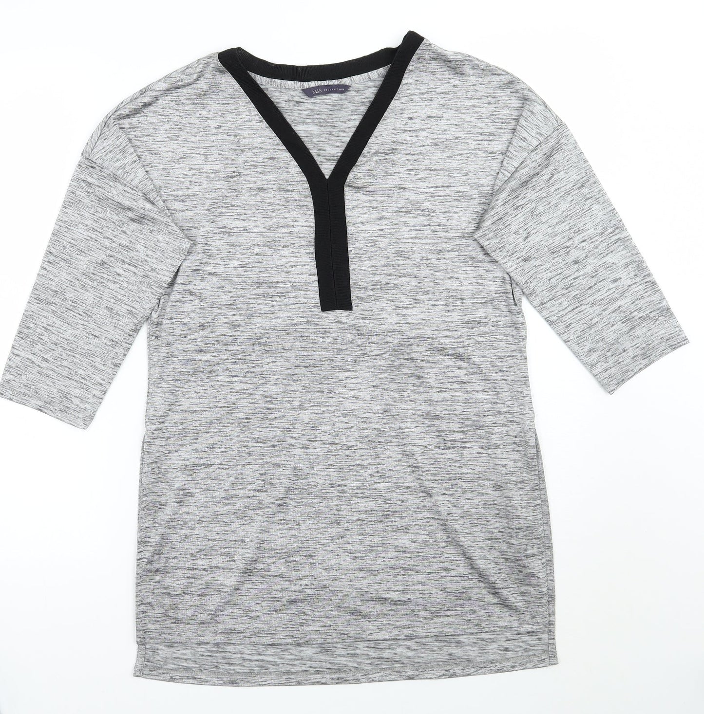 Marks and Spencer Womens Grey   Basic T-Shirt Size 12