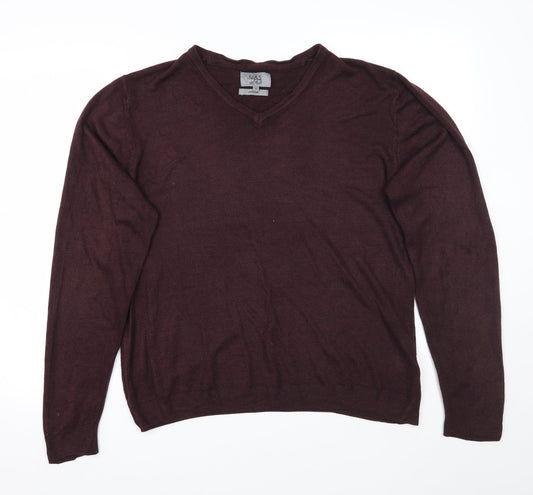 Marks and Spencer Mens Purple   Pullover Jumper Size M