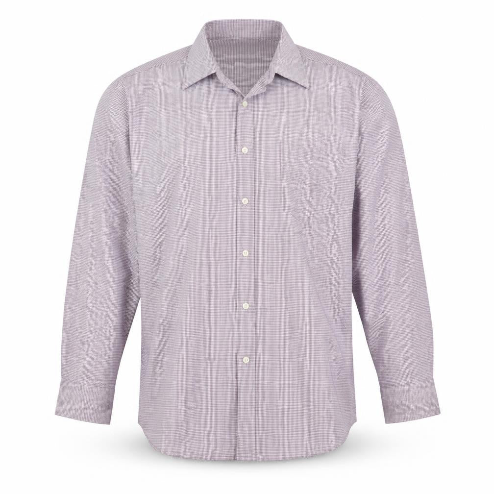 Marks & Spencer Mens Purple Check   Button-Up Size 15