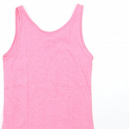 Young Dimension Girls Pink Floral  Basic Tank Size 6-7 Years
