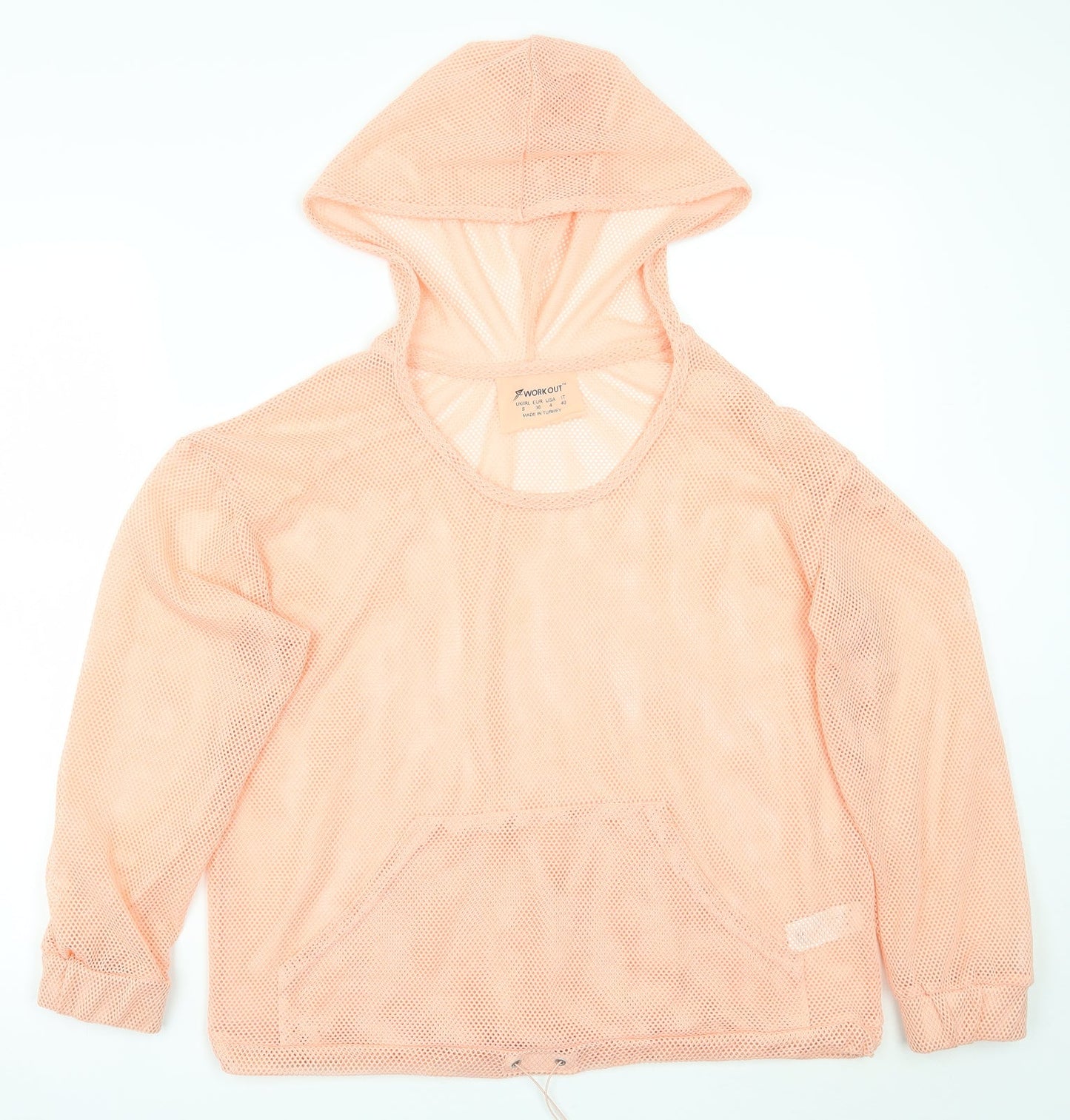 Workout Womens Pink   Pullover Hoodie Size 8
