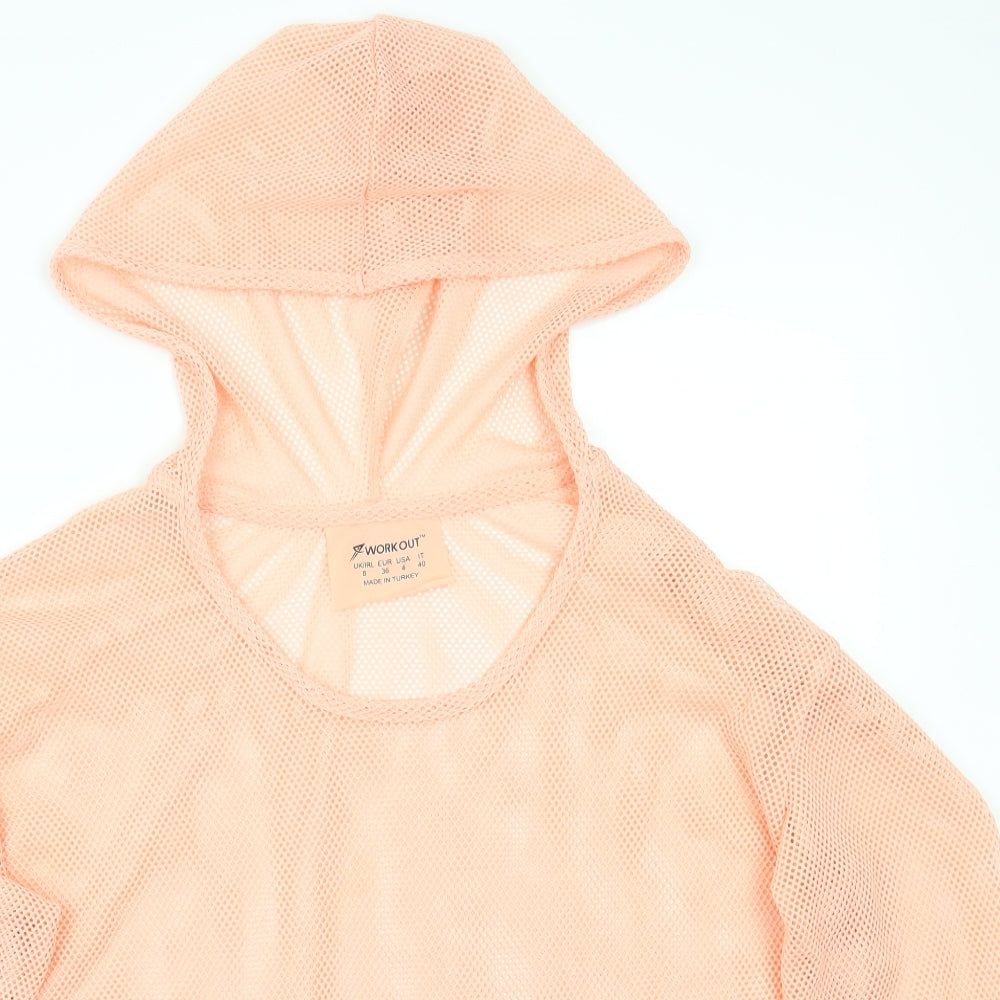 Workout Womens Pink   Pullover Hoodie Size 8