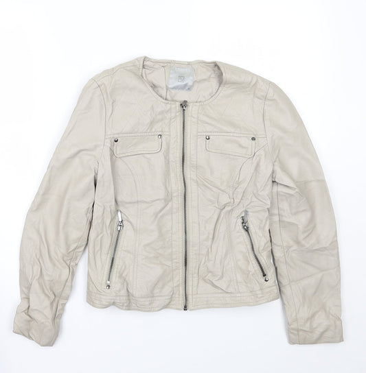 TU Womens Ivory   Jacket Coat Size 10