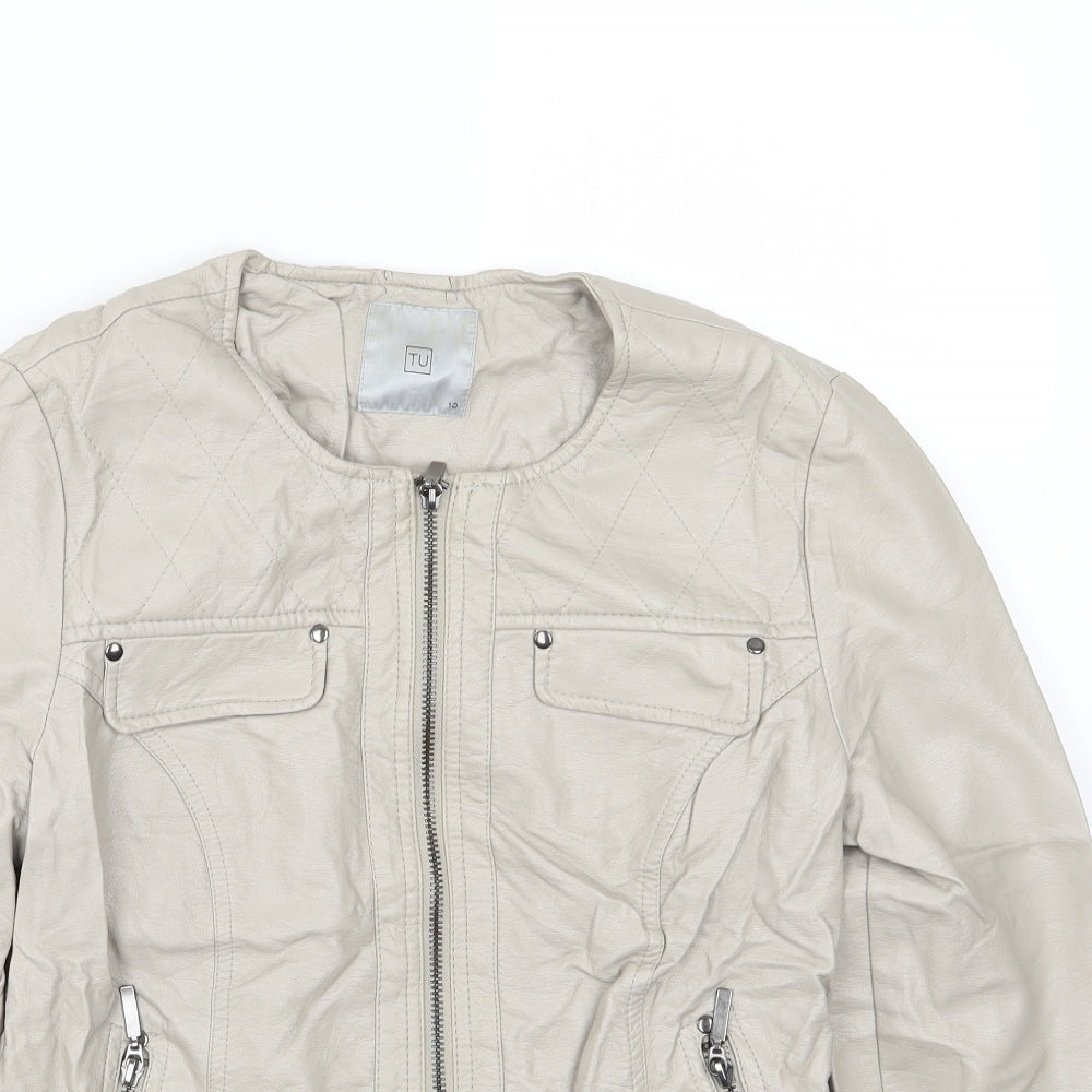 TU Womens Ivory   Jacket Coat Size 10