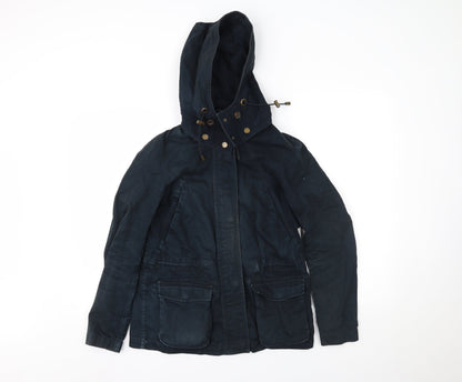 Womens UK Size 6 H&M Blue Windbreaker Coat
