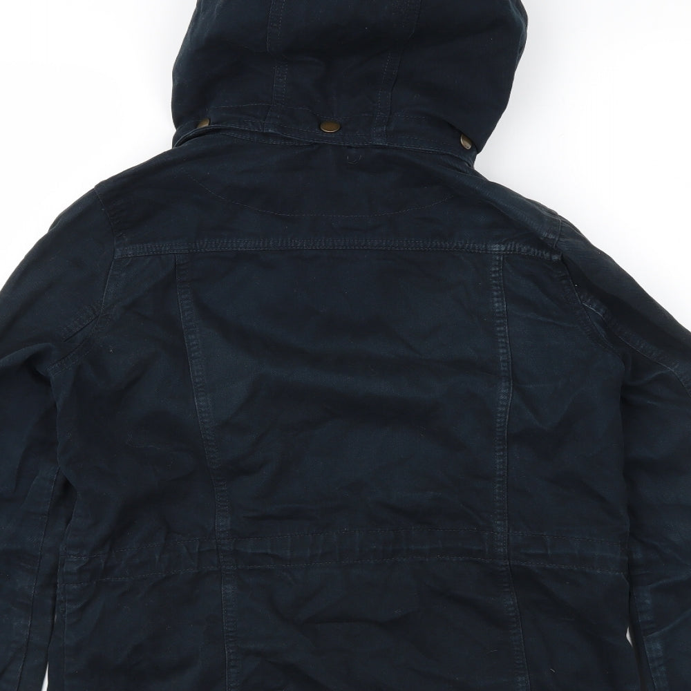 Womens UK Size 6 H&M Blue Windbreaker Coat