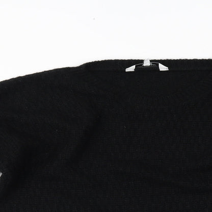 Womens UK Size 14 New Look Black Henley Jumper
