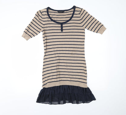 Dorothy Perkins Womens Multicoloured Striped  Jumper Dress  Size 8