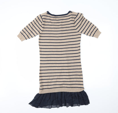 Dorothy Perkins Womens Multicoloured Striped  Jumper Dress  Size 8