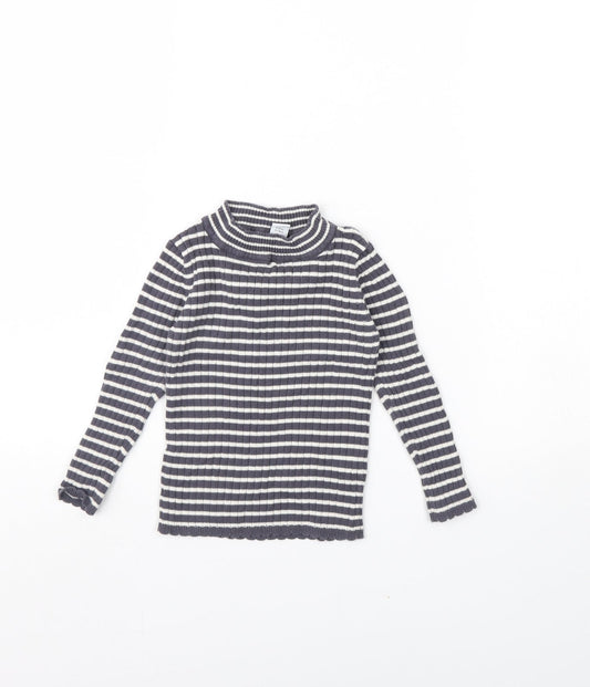 TU Girls Blue Striped  Pullover Jumper Size 2 Years