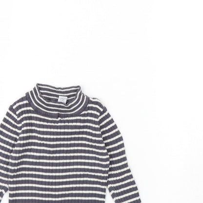 TU Girls Blue Striped  Pullover Jumper Size 2 Years