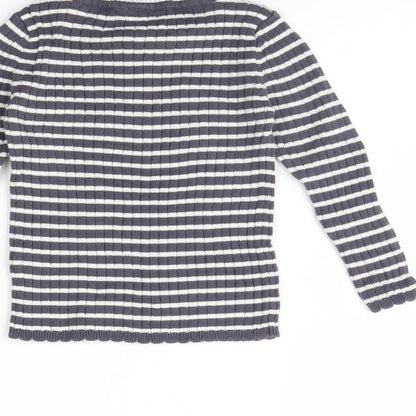 TU Girls Blue Striped  Pullover Jumper Size 2 Years