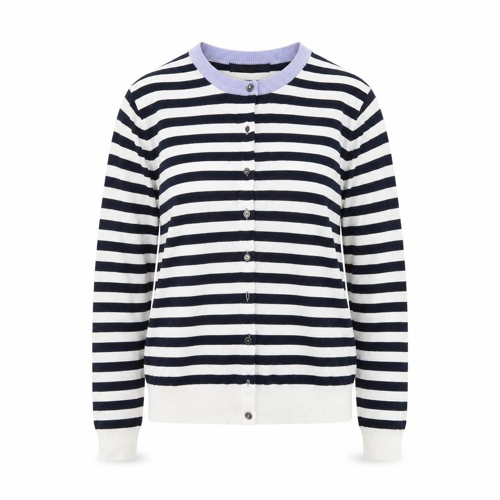 Marks & Spencer Womens White Striped  Cape Jumper Size 14