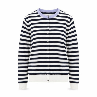 Marks & Spencer Womens White Striped  Cape Jumper Size 14