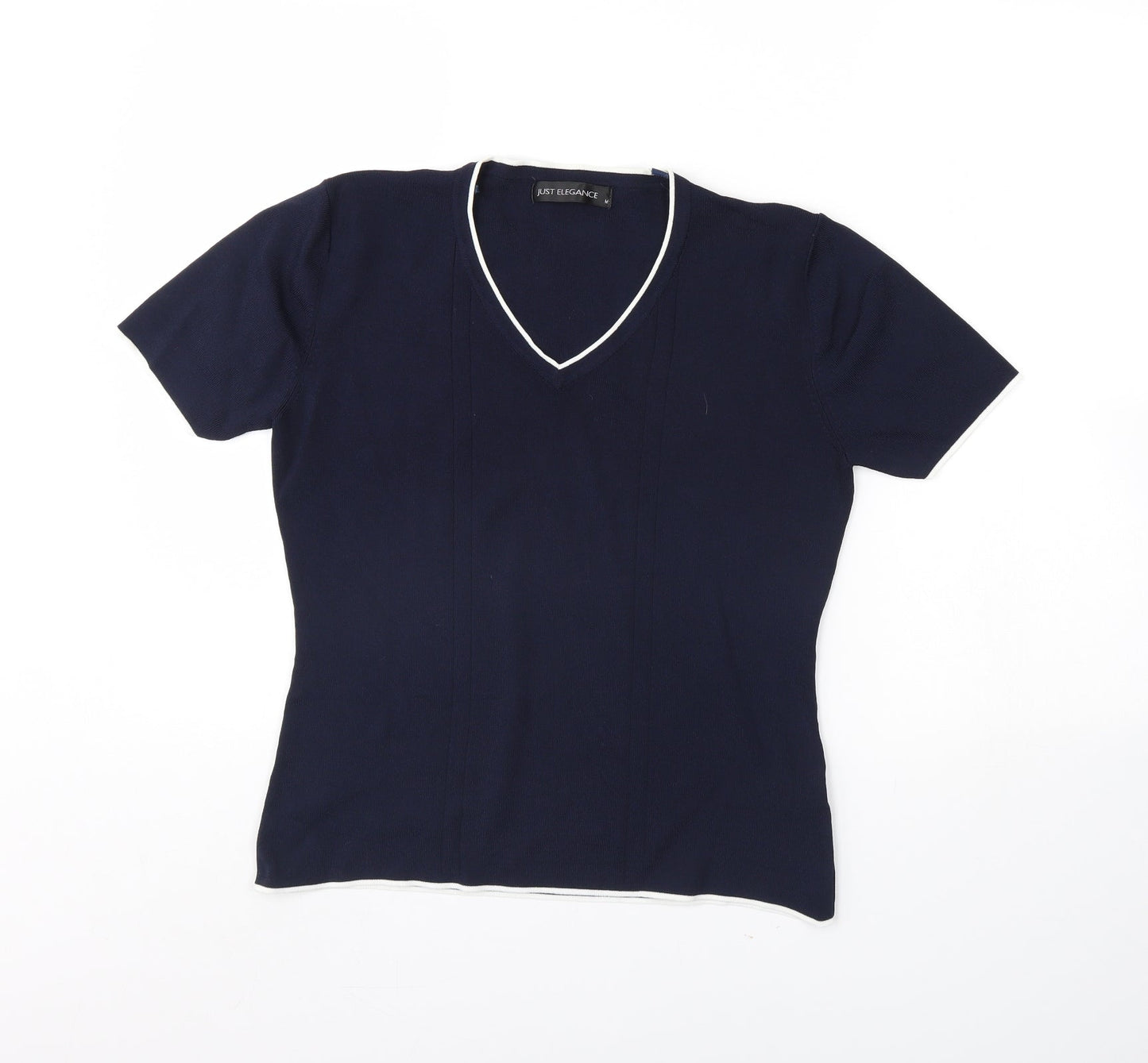 Womens UK Size M Just Elegance Blue Basic Blouse