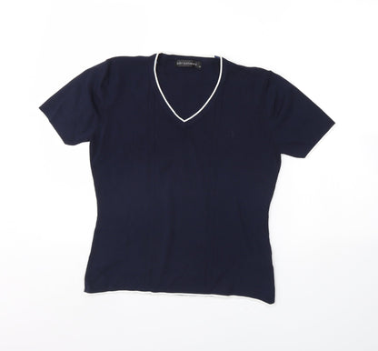 Womens UK Size M Just Elegance Blue Basic Blouse