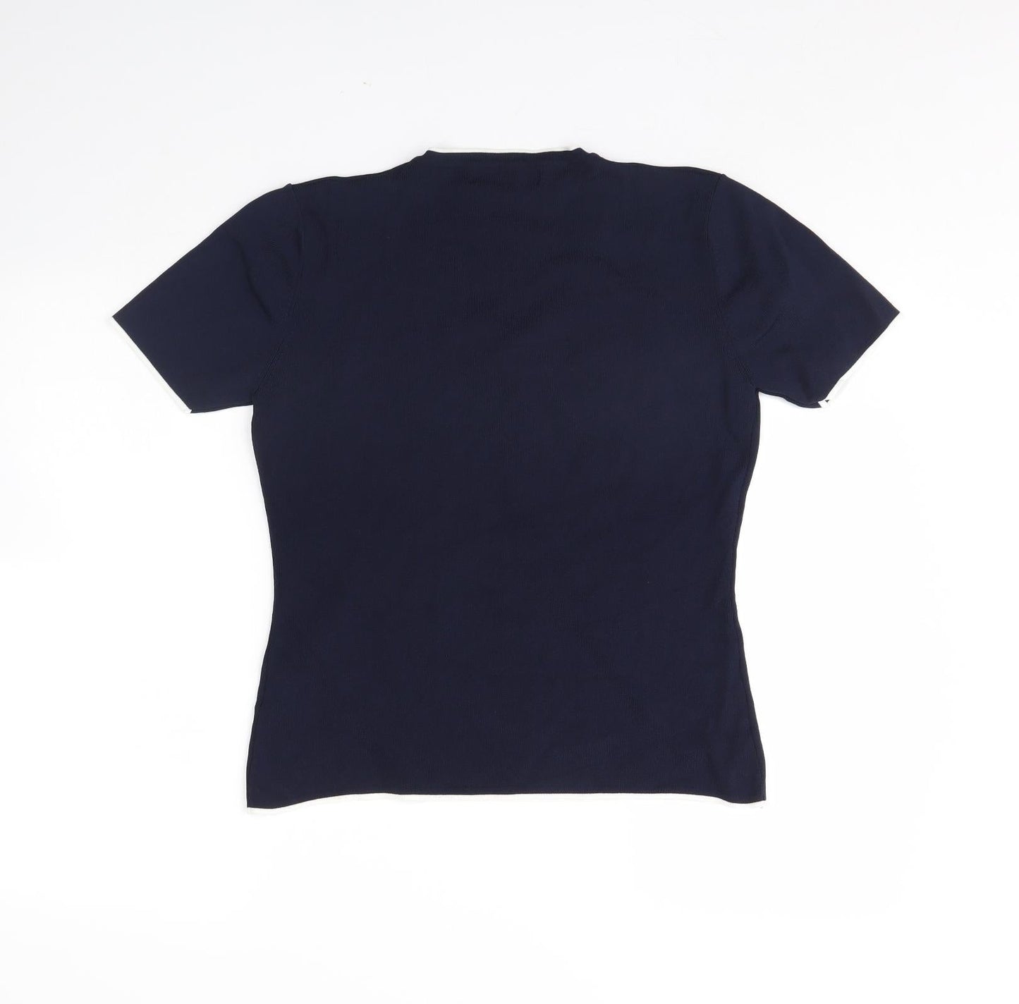 Womens UK Size M Just Elegance Blue Basic Blouse