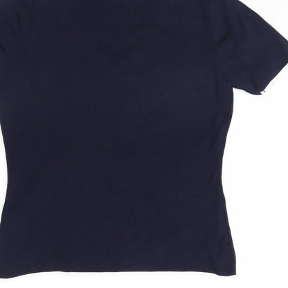 Womens UK Size M Just Elegance Blue Basic Blouse