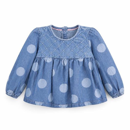 TU Girls Blue Polka Dot  Fit & Flare  Size 18 Months