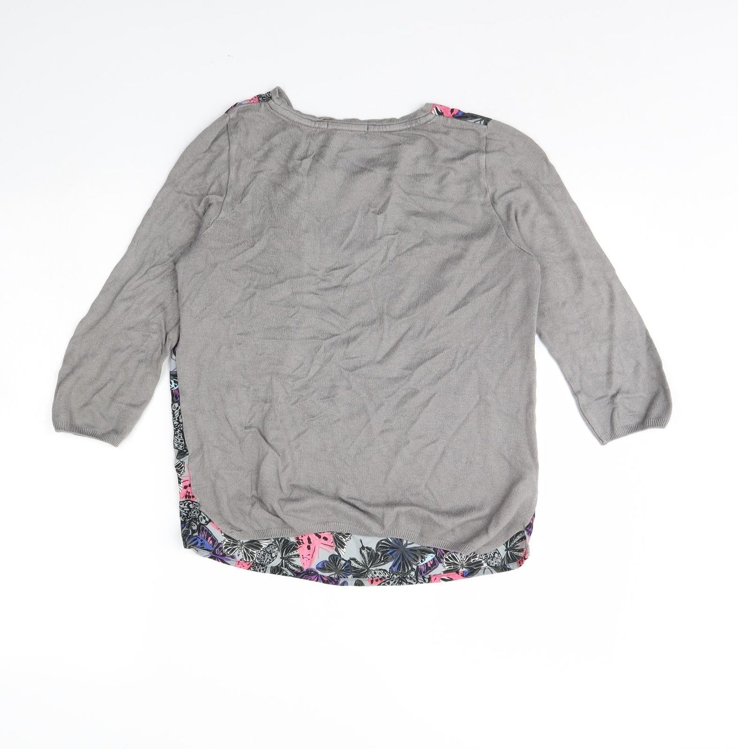 George Womens Grey Animal Print  Pullover Jumper Size 10