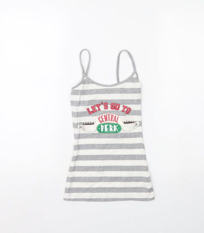 Womens UK Size XS Friends Grey Basic Tank
