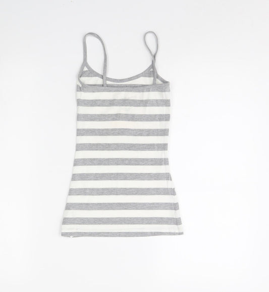 Womens UK Size XS Friends Grey Basic Tank