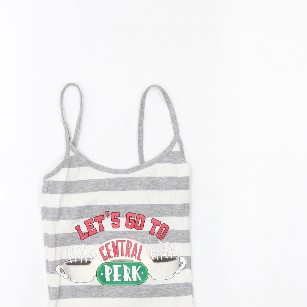 Womens UK Size XS Friends Grey Basic Tank