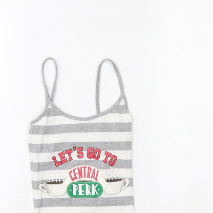 Womens UK Size XS Friends Grey Basic Tank