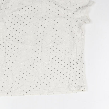 Primark Girls White Polka Dot  Basic T-Shirt Size 8 Years  - BFF