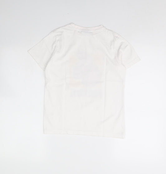 George Girls White   Basic T-Shirt Size 8 Years  - Fortnite