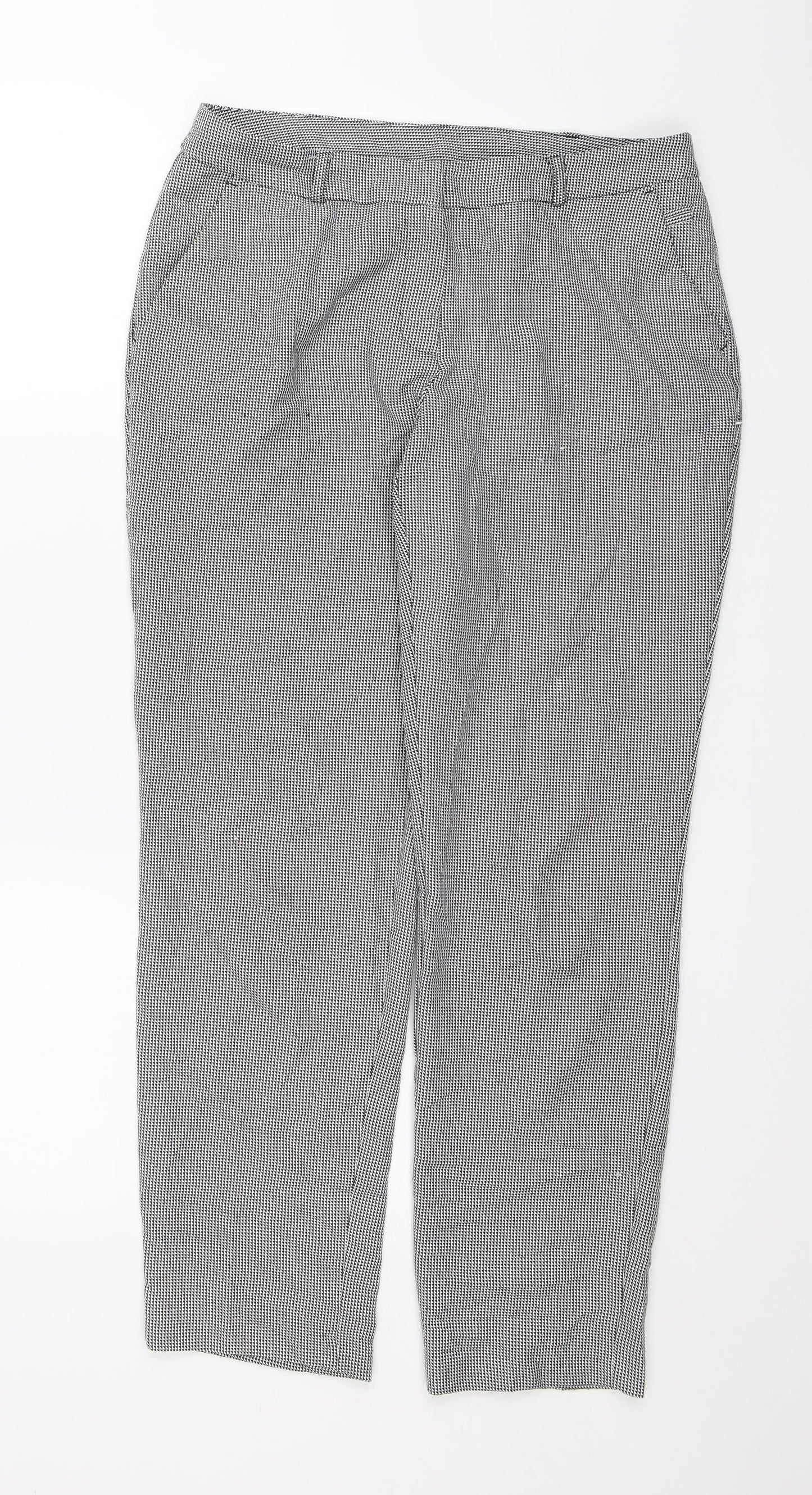 Womens UK Size 8 Dorothy Perkins Regular Fit Chino Black Trousers