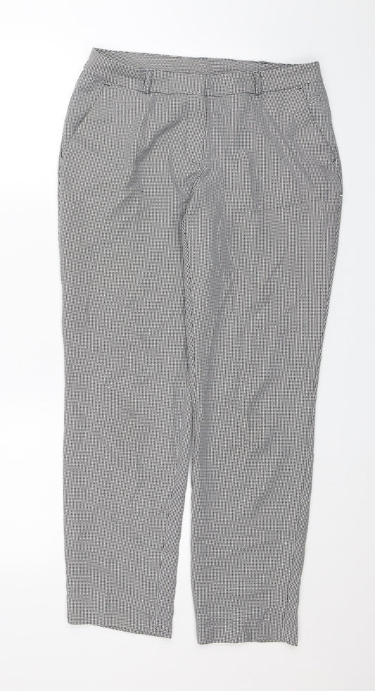 Womens UK Size 8 Dorothy Perkins Regular Fit Chino Black Trousers