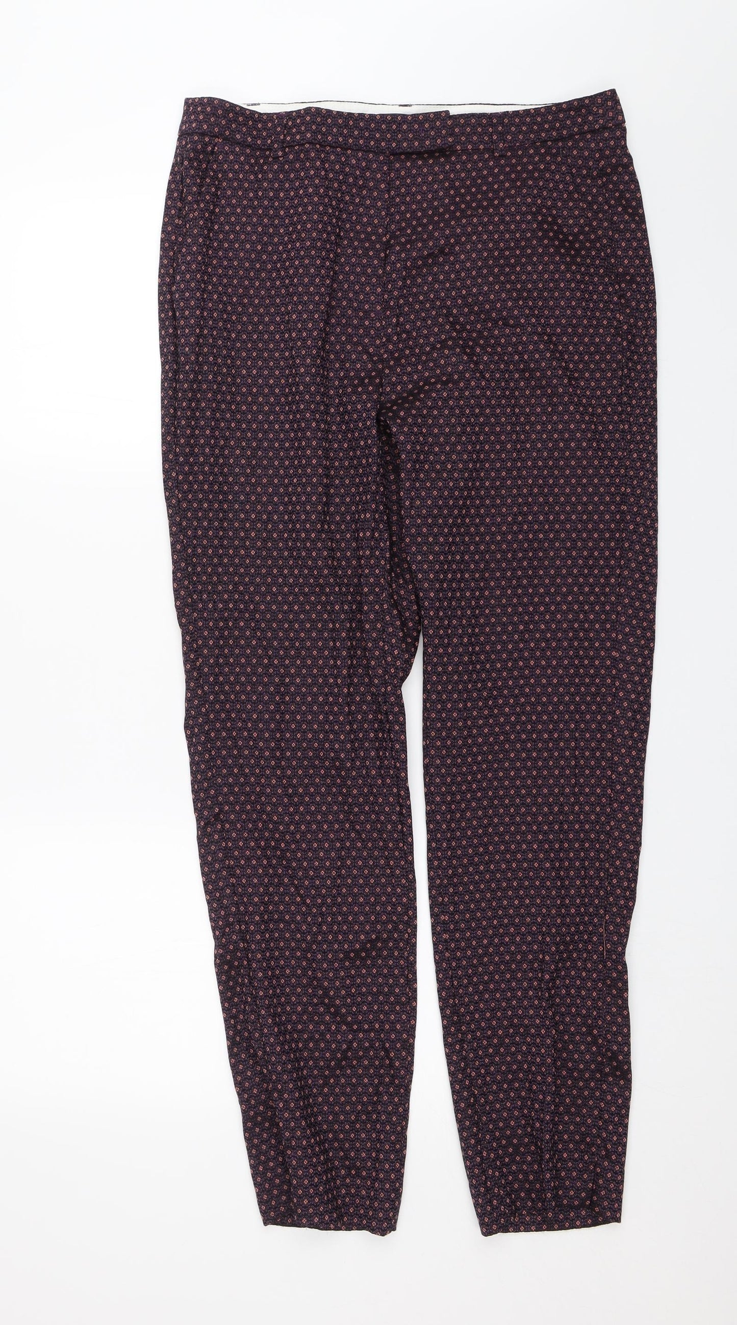 M&S Womens Purple   Trousers  Size 14 L28 in