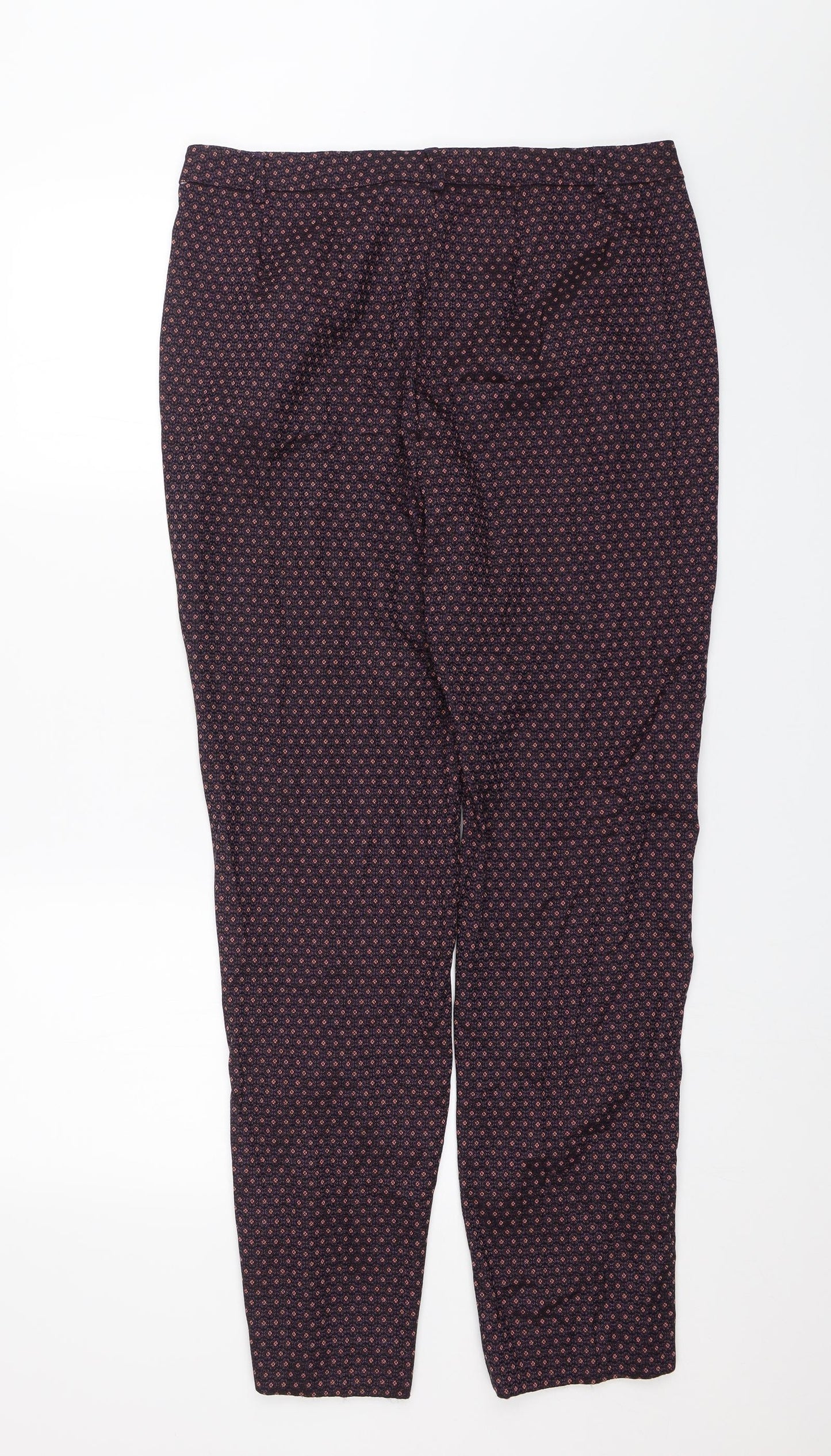 M&S Womens Purple   Trousers  Size 14 L28 in