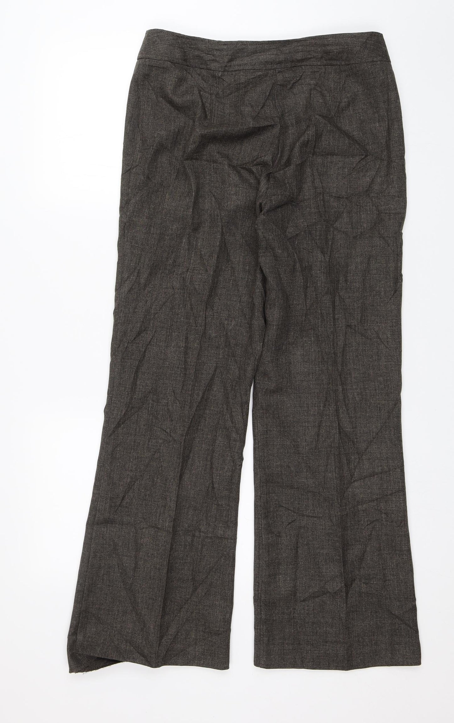 Womens UK Size 12 BM Collection Regular Fit Dress Pants Brown Trousers