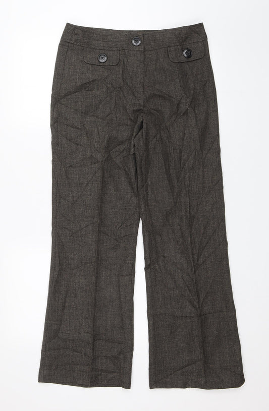 BM Collection Womens Brown   Dress Pants Trousers Size 12 L28 in