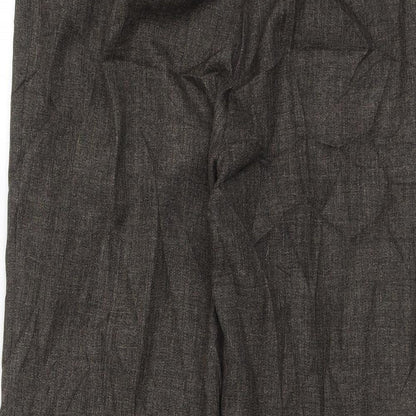 Womens UK Size 12 BM Collection Regular Fit Dress Pants Brown Trousers