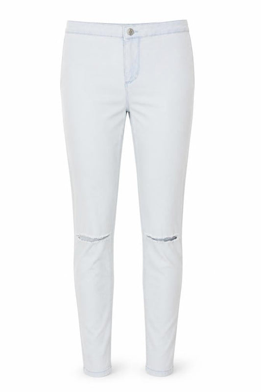 Front view of Denim Co. women’s blue jegging jeans, size UK 8, 27-inch leg