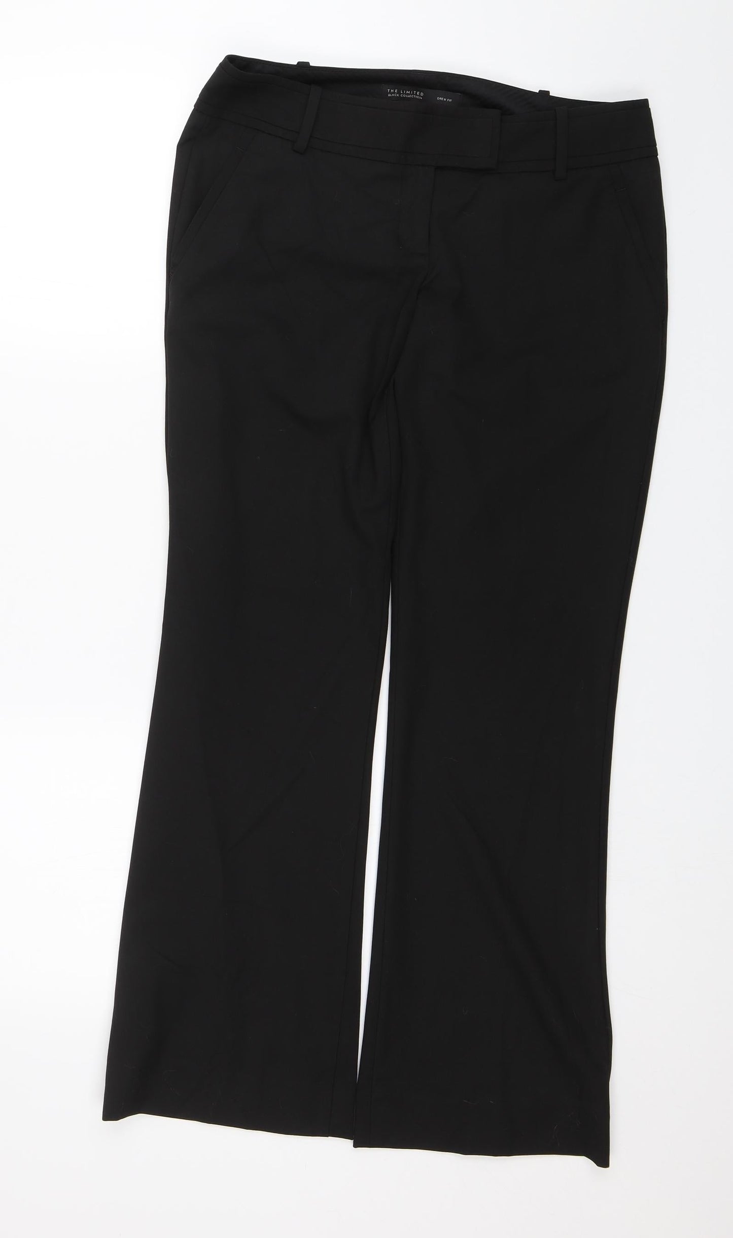 Womens UK Size 32 in The Limited Regular Fit Dress Pants Black Trousers