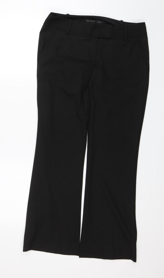 Womens UK Size 32 in The Limited Regular Fit Dress Pants Black Trousers