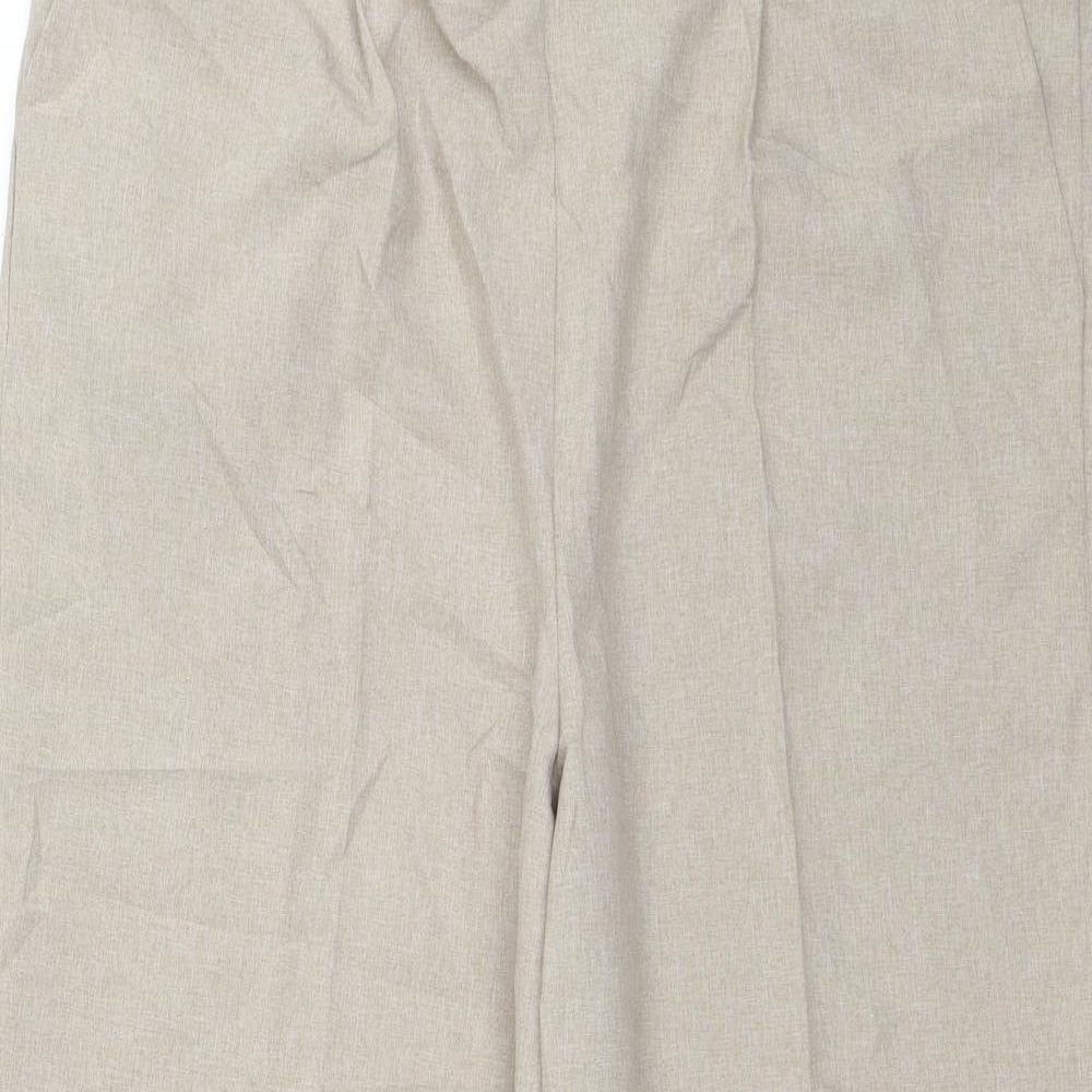 BM Collection Womens Beige   Capri Trousers Size 16 L23 in