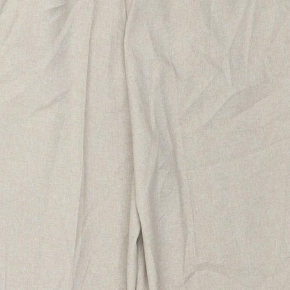 BM Collection Womens Beige   Capri Trousers Size 16 L23 in