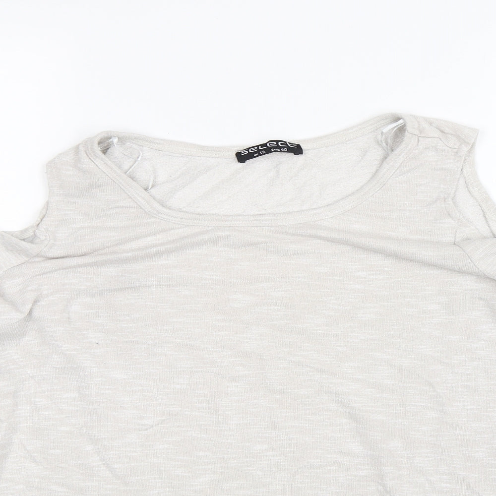Womens UK Size 12 Select Beige Basic Blouse