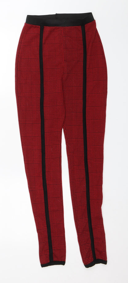 Womens UK Size 6 PRETTYLITTLETHING Regular Fit Jegging Red Trousers
