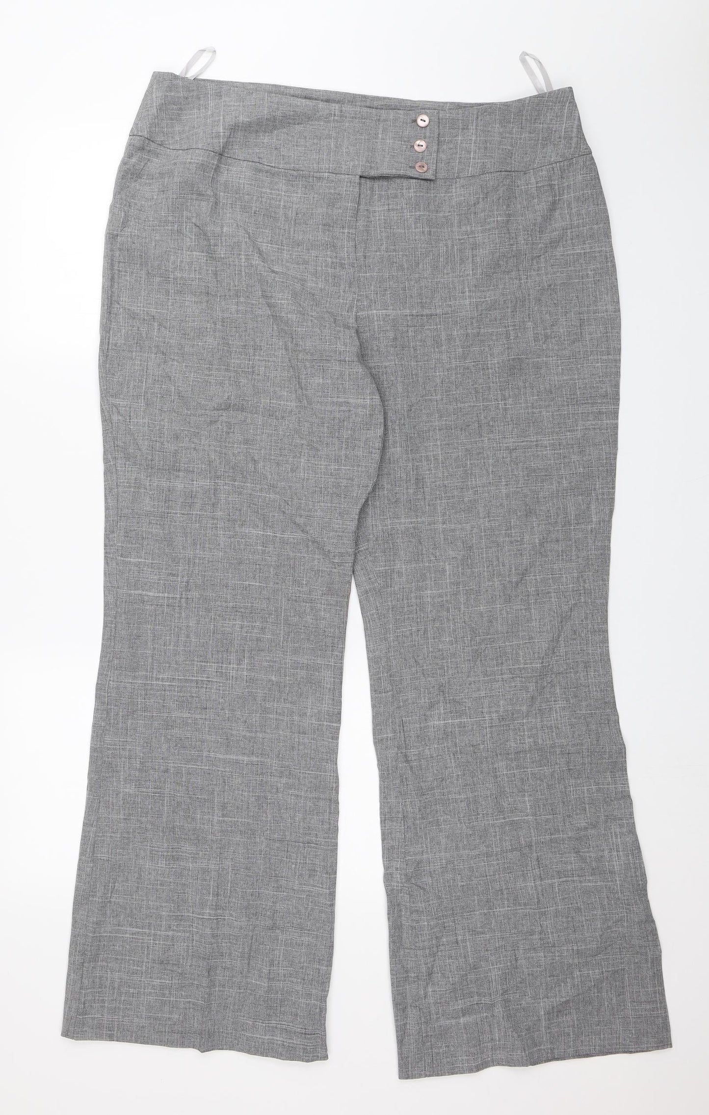 Florence & Fred Womens Grey   Dress Pants Trousers Size 18 L30 in