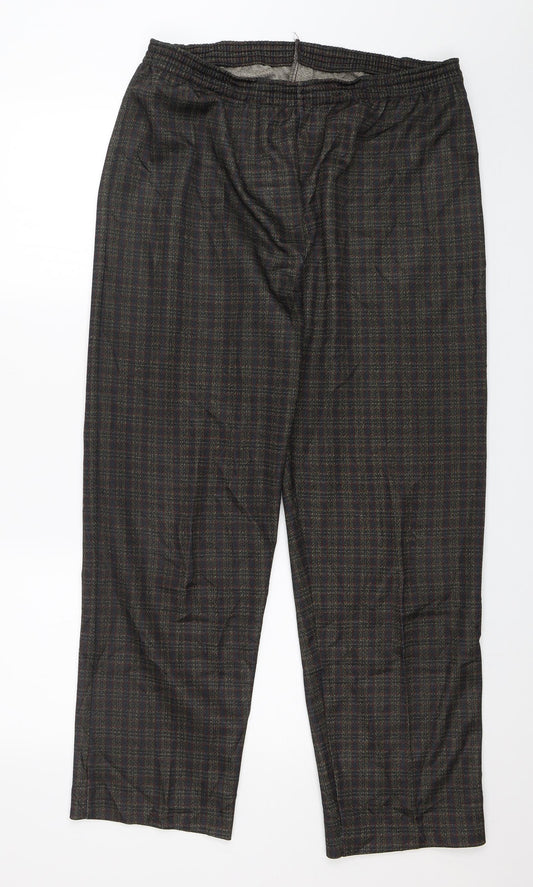 Womens UK Size 20 Preworn Regular Fit Capri Green Trousers
